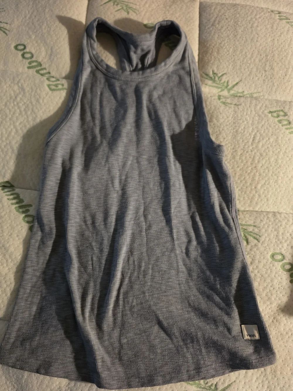 Vuori Gray Ribbed Racerback Tank - Picture 1 of 3